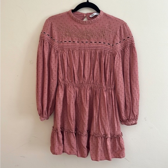 Zara | Long Sleeve Embroidered Dress - Picture 2 of 8
